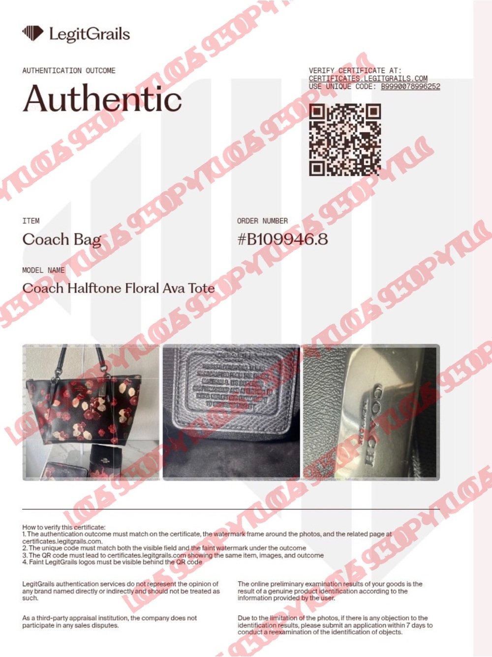 Coach Halftone Floral Ava Tote Wallet Coordinated Bundle 3pc-w/COA GUC!! - Picture 3 of 17